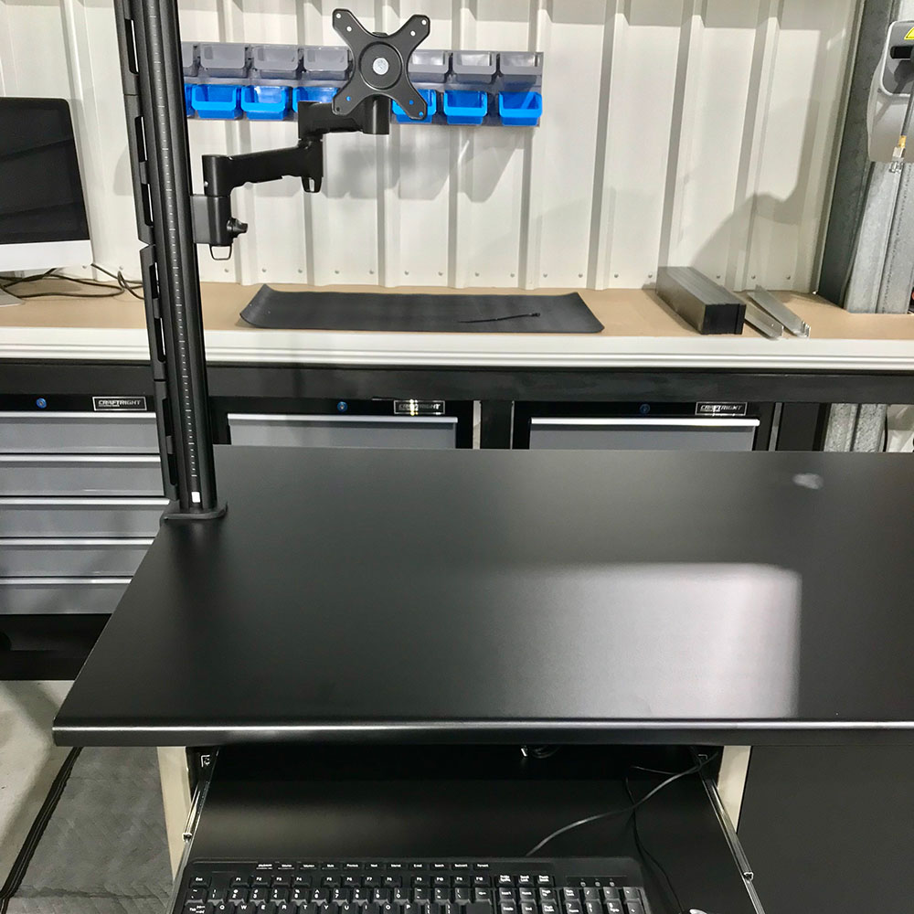 Modular Lab Bench with Atdec post and monitor arm